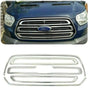Fits Ford Transit MK8 2014-2018 Chrome Front Outer & Inner Grille Trim Streamer 5 Pcs - Luxell Europe