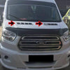 Fits Ford Transit MK8 2014-2022 Chrome Bonnet Hood Ventilation Trim Frame - Luxell Europe