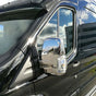 Fits Ford Transit MK8 2014-2022 Chrome Side View Wing Mirror Trim Cover 2 Pcs - Luxell Europe