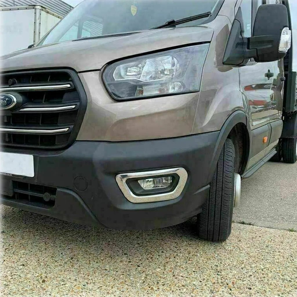 Fits Ford Transit MK8 2019-2022 Chrome Fog Light Lamp Cover Surrounds Trim 2 Pcs - Luxell Europe