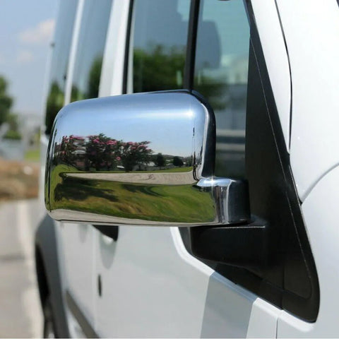 Fits Ford Transit Tourneo Connect 2009-2013 Chrome Side View Wing Mirror Trim Cover 2 Pcs - Luxell Europe