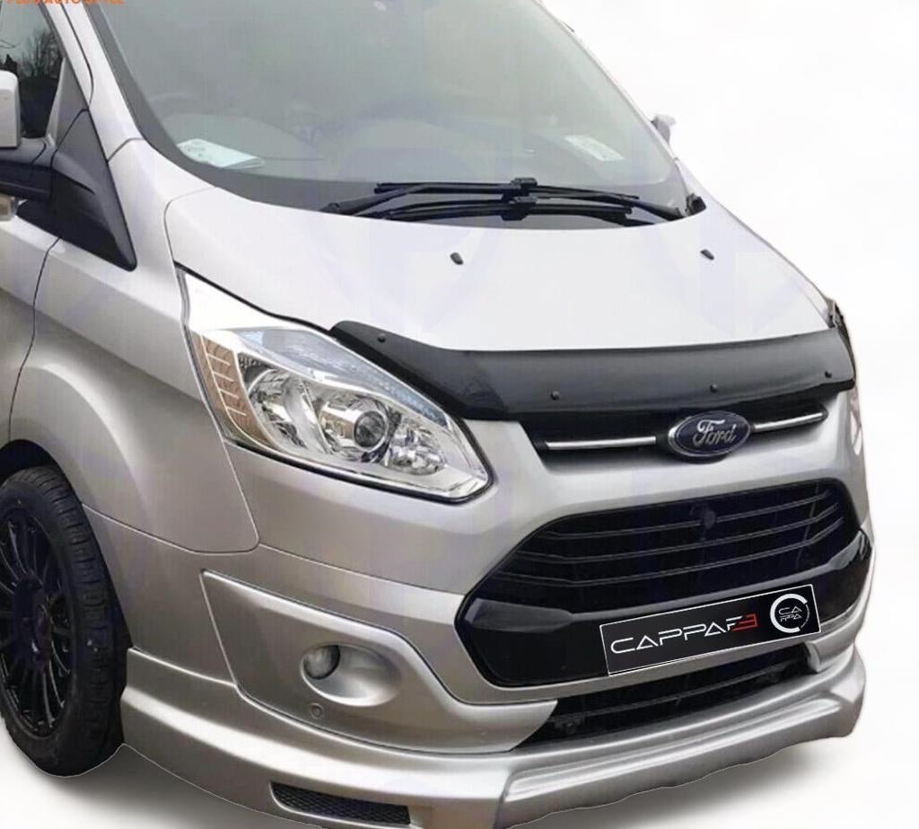Fits Ford Transit Tourneo Custom 2018-2022 Black Bonnet Protector Stone Bug Deflector - Luxell Europe