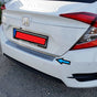 Fits Honda Civic MK10 2016-2021 Chrome Rear Bumper Protector Scratch Guard - Luxell Europe
