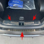 Fits Hyundai Tucson 2020-2022 Chrome Inner Rear Bumper Protector Scratch Guard 3 Pcs - Luxell Europe