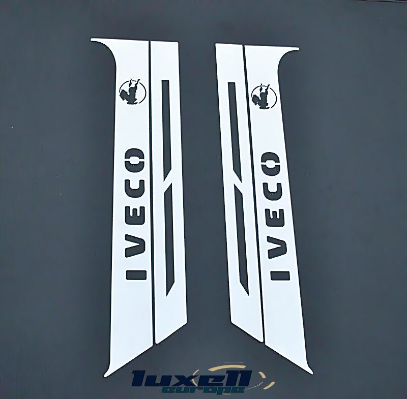 Fits Iveco Stralis Truck 2002-2019 Chrome Door Pillar Trims 4 Pcs - Luxell Europe