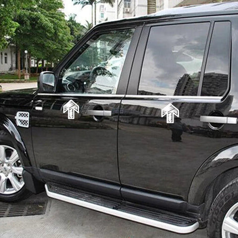 Fits Land Rover Discovery 2 1998-2004 Chrome Window Frame Sill Trim Strips Streamer 4 Pcs - Luxell Europe