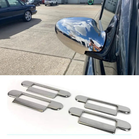 Fits London Taxi LTI TX1 TX2 TX4 Chrome Side View Wing Mirror & Door Handle Trim Cover SET - Luxell Europe