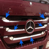Fits Mercedes Actros MP3 2008-2012 Chrome Front Grille Trim Streamer 6 Pcs - Luxell Europe