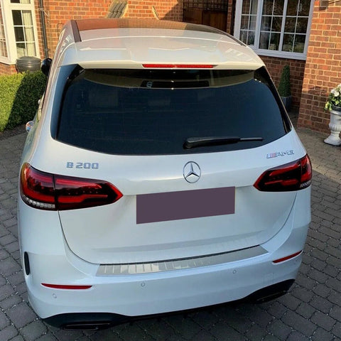 Fits Mercedes B Class W247 2019-2022 Chrome Rear Bumper Protector Scratch Guard - Luxell Europe