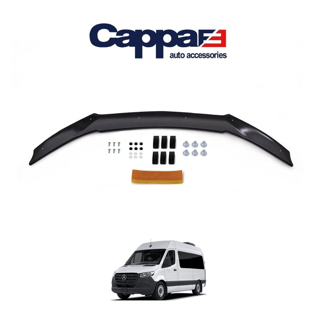 Fits Mercedes Sprinter W907 2018-2021 Black Bonnet Protector Bug Stone Deflector - Luxell Europe