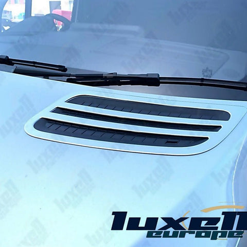 Fits Mercedes Sprinter W907 2018-2021 Chrome Bonnet Hood Ventilation Trim Frame - Luxell Europe