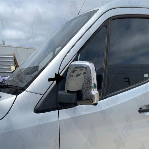 Fits Mercedes Sprinter W907 2018-2022 Chrome Side View Wing Mirror Trim Cover 2 Pcs - Luxell Europe