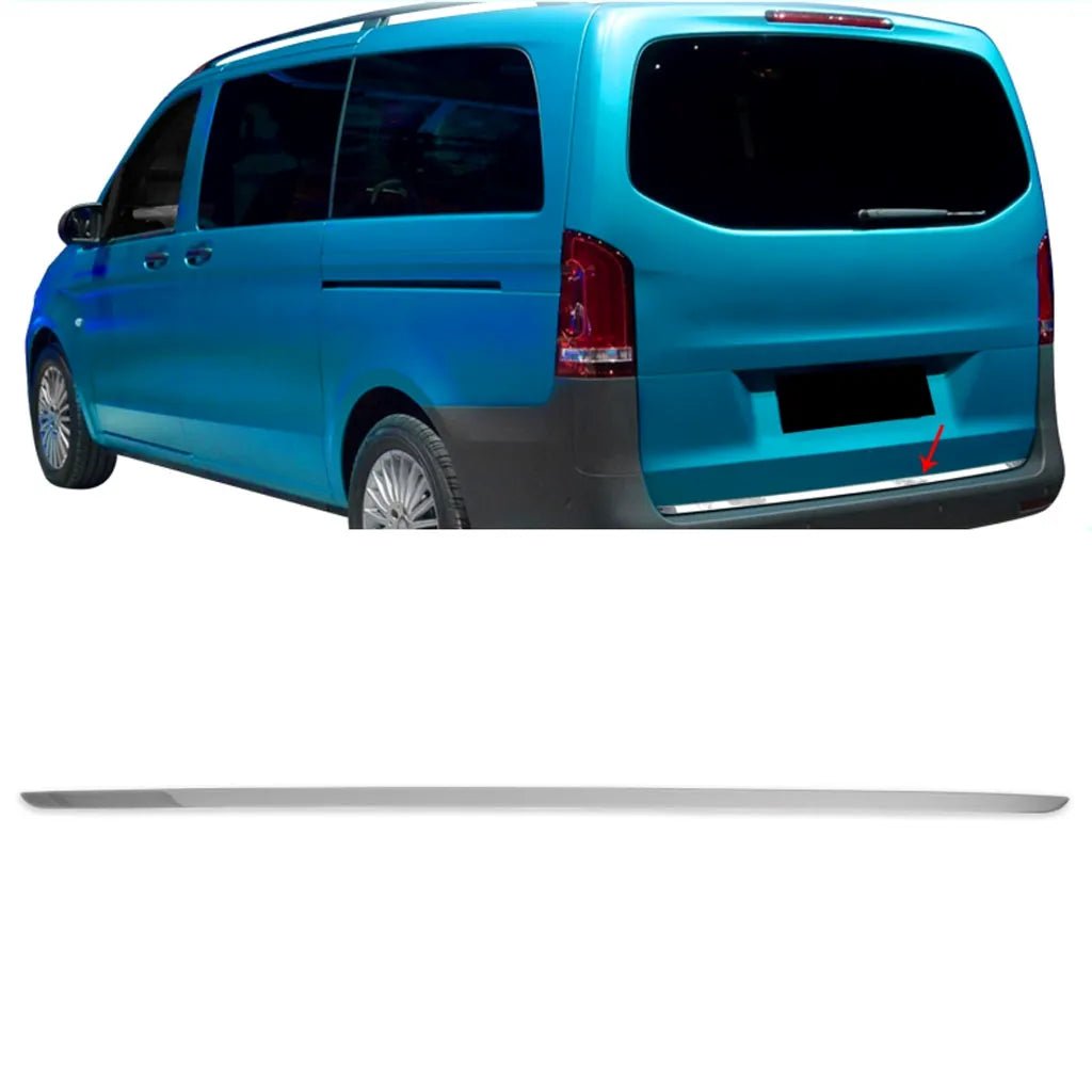 Fits Mercedes Vito / Taxi W447 2014-2021 Chrome Tailgate Boot Lid Trim Strip Streamer 1 Pcs - Luxell Europe