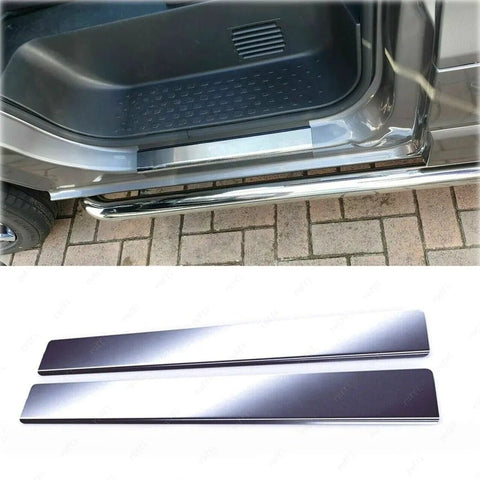Fits Mercedes Vito Viano W639 2004-2014 Chrome Door Sill Scratch Protector Trim 2 Pcs - Luxell Europe