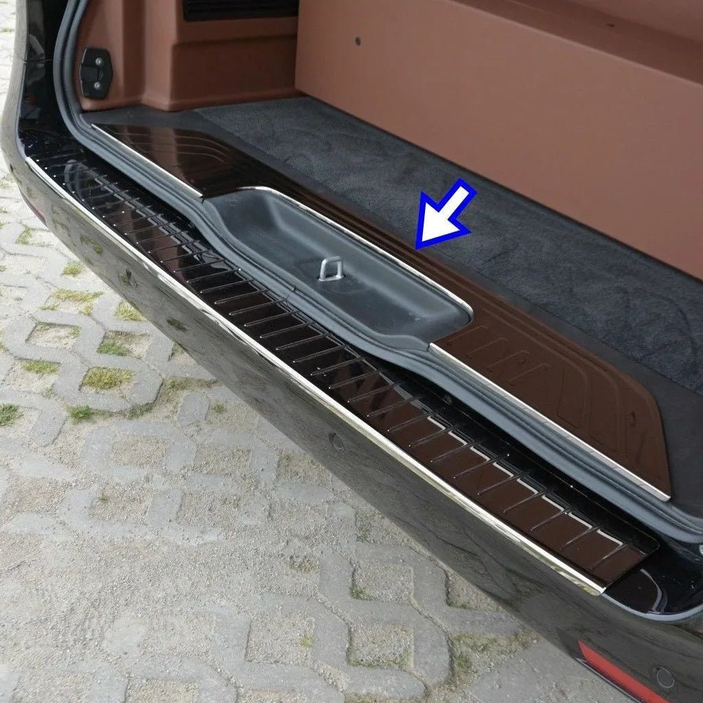 Fits Mercedes Vito W447 2014-2021 DARK Chrome INNER Rear Bumper Protector Scratch Guard - Luxell Europe