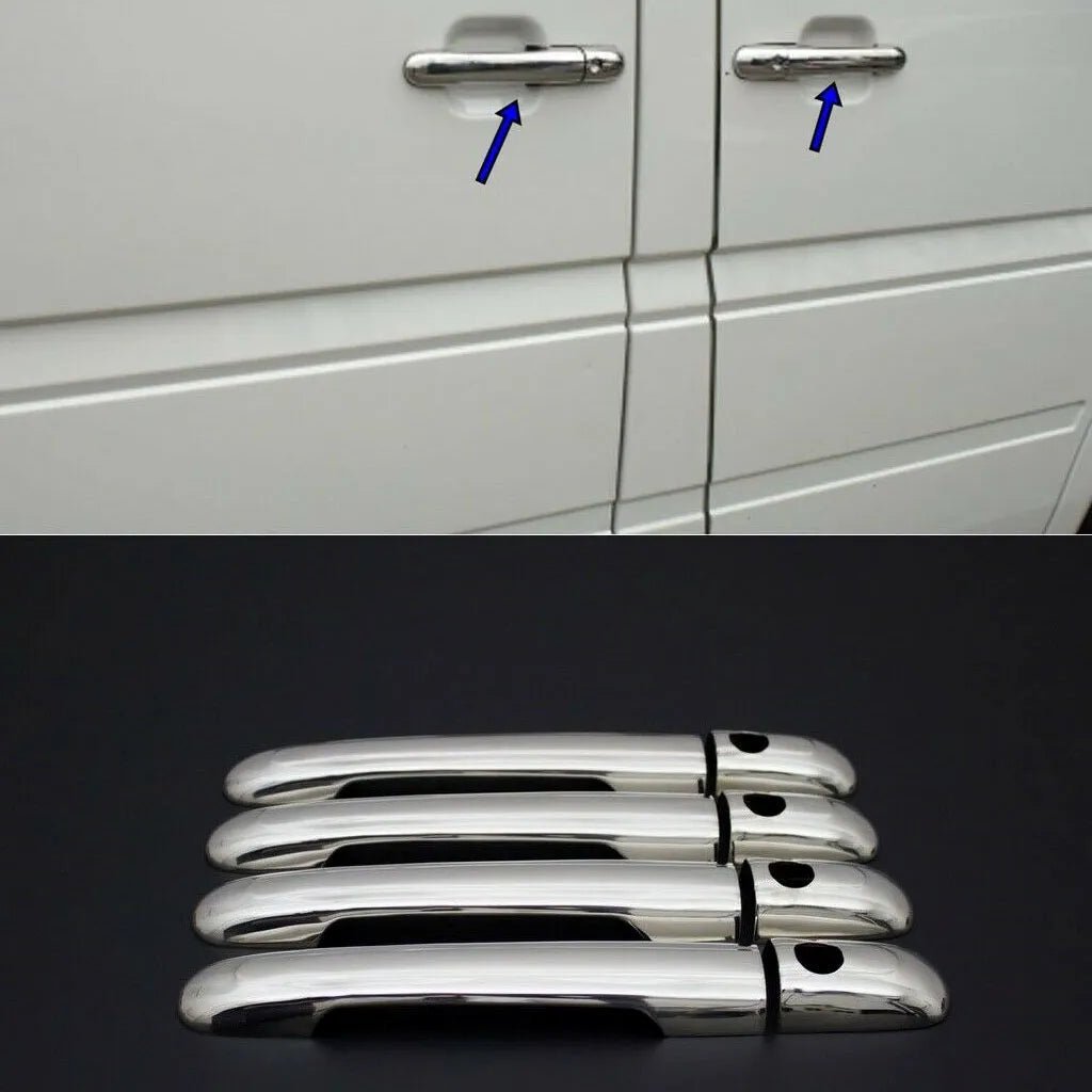Fits Mercedes Vito W638 1996-2003 / Sprinter W901 and VW Volt 1998-2006 Chrome Exterior Door Handle Cover 4 Pcs - Luxell Europe