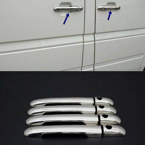 Fits Mercedes Vito W638 1996-2003 / Sprinter W901 and VW Volt 1998-2006 Chrome Exterior Door Handle Cover 4 Pcs - Luxell Europe
