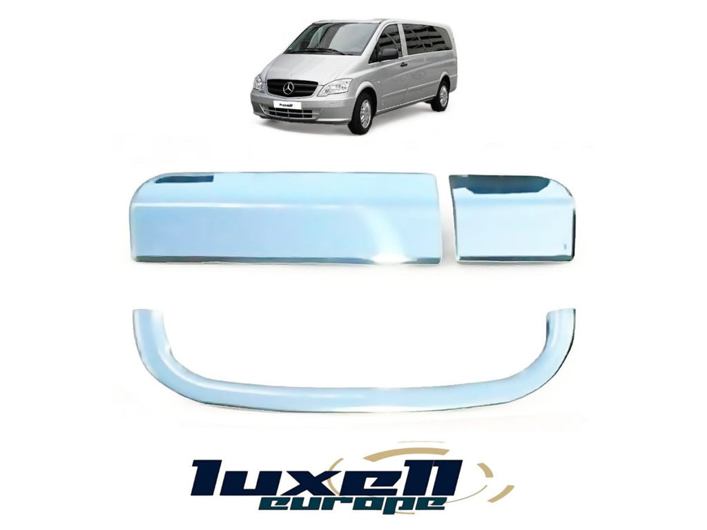 Fits Mercedes Vito W639 2003-2014 Chrome Exterior Door Handle Cover Set 3 Pcs - Luxell Europe