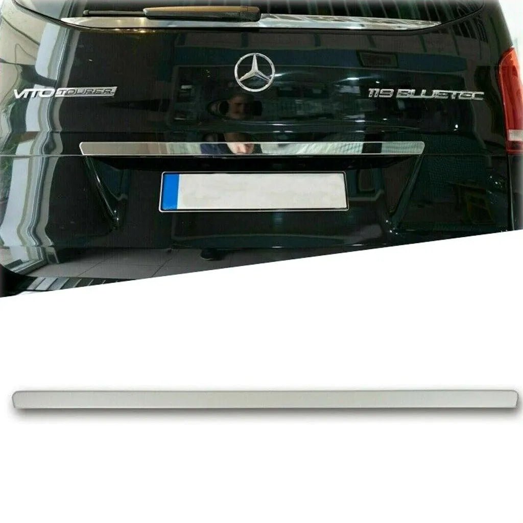 Fits Mercedes W447 Vito / Taxi 2014-2021 Chrome Tailgate Boot Lid Trim Strip Streamer 3 Pcs - Luxell Europe