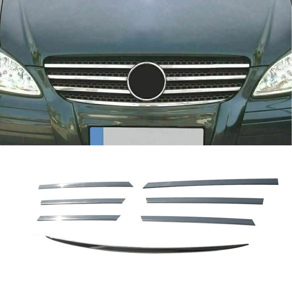 Fits Mercedes W639 Vito 2003-2009 Chrome Front Grille Trim Streamer 7 Pcs - Luxell Europe