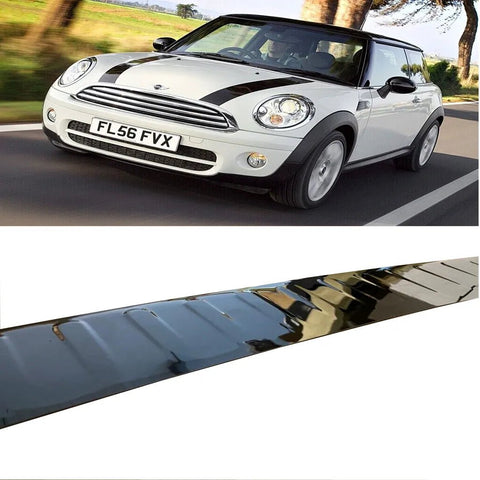 Fits Mini Cooper R56 2006-2013 DARK Chrome Rear Bumper Protector Scratch Guard - Luxell Europe