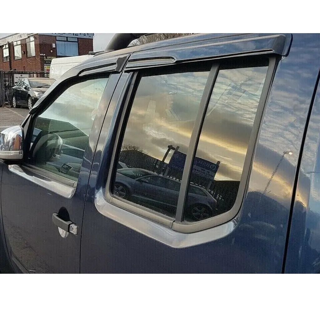 Fits Nissan Navara D40 2005-2014 Wind Rain Deflector , Side Door Window Vent Visor 4 Pcs - Luxell Europe