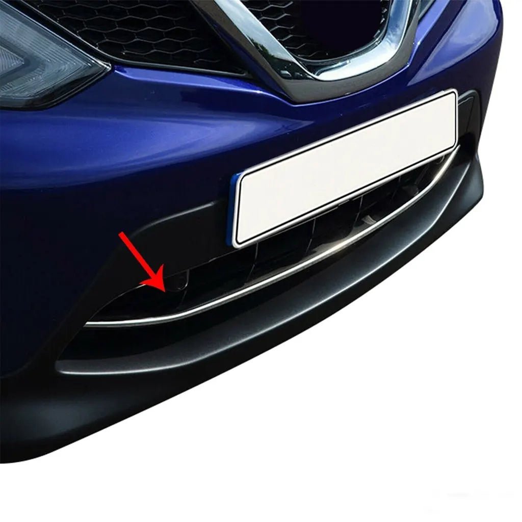 Fits Nissan Qashqai J11 2013-2016 Chrome Front Bumper Lower Trim Strip Streamer 1 Pcs - Luxell Europe