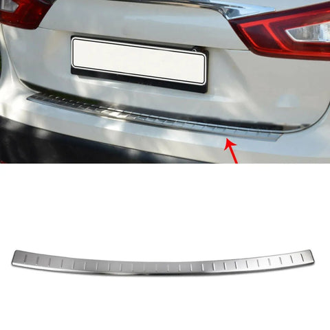 Fits Nissan Qashqai J11 2017-2020 Chrome Rear Bumper Protector Scratch Guard - Luxell Europe