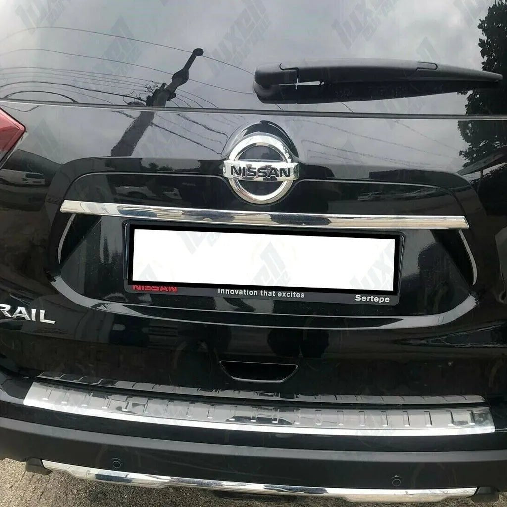 Fits Nissan X-Trail 2014-2021 Chrome Rear Bumper Protector Scratch Guard - Luxell Europe