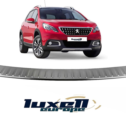 Fits Peugeot 2008 2013-2019 Chrome Rear Bumper Protector Scratch Guard - Luxell Europe