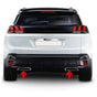 Fits Peugeot 3008 2016-2020 Chrome Exhaust Deflector Frame Trim 2 Pcs - Luxell Europe