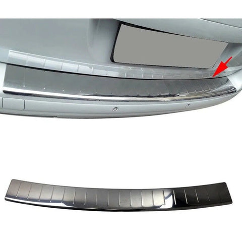 Fits Peugeot 5008 MK2 2017-2021 Chrome Rear Bumper Protector Scratch Guard - Luxell Europe