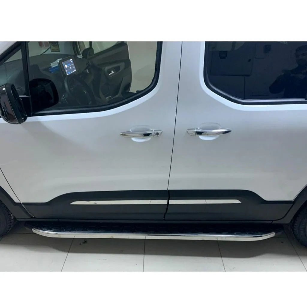 Fits Peugeot Expert / Traveller 2016-2021 Citroen Berlingo 2018-2021 Fiat Scudo 2022+ Chrome Exterior Door Handle Cover Set 8 Pcs (4 DOOR) - Luxell Europe