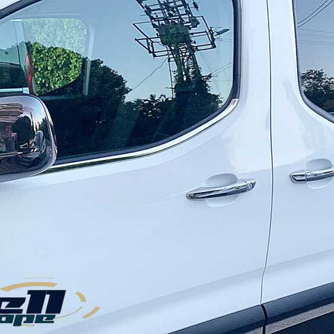 Fits Peugeot Rifter 2018-2022 Chrome Window Frame Sill Trim Strips Streamer 2 Pcs - Luxell Europe