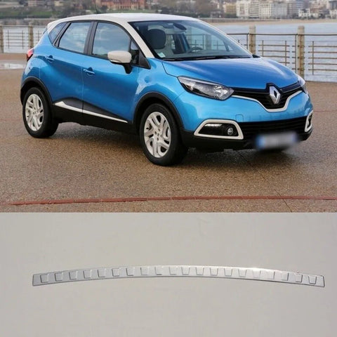 Fits Renault Captur 2013-2019 Chrome Rear Bumper Protector Scratch Guard - Luxell Europe