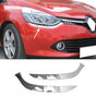 Fits Renault Clio MK4 2012-2019 Chrome Front Bumper Head Lamp Light Surround Trim 2 Pcs - Luxell Europe