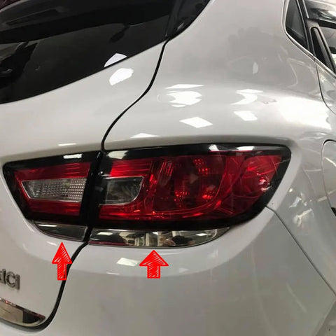 Fits Renault Clio MK4 HB 2012-2019 Chrome Tailgate Rear Lamp Light Surround Trim 4 Pcs - Luxell Europe