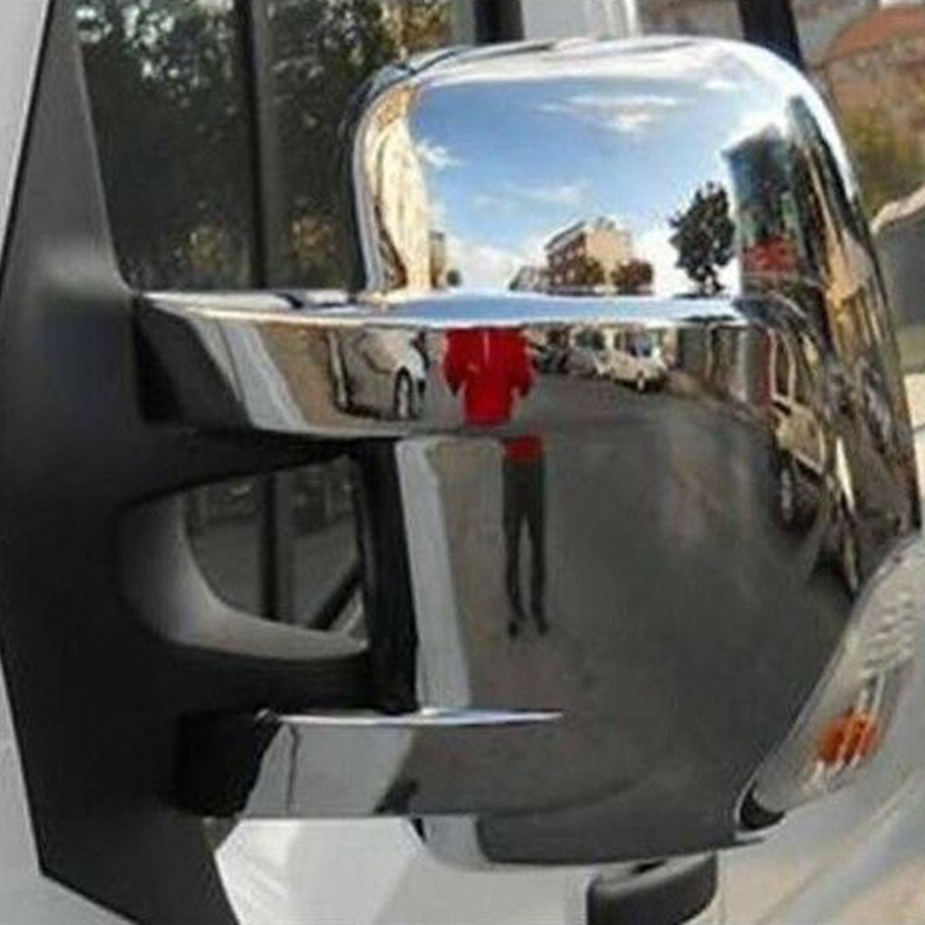 Fits Renault Master 2010-2022 Chrome Plated ABS Plastic Side View Wing Mirror Trim & Door Handle Cover SET - Luxell Europe