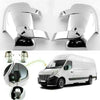 Fits Renault Master / Nissan NV400 / Vauxhall Movano 2010-2022 Chrome Plated ABS Plastic Side View Wing Mirror Trim Cover 2 Pcs - Luxell Europe