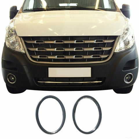 Fits Renault Master Vauxhall Opel Movano Nissan NV400 2010-2016 Chrome Fog Light Lamp Cover Surrounds Trim 2 Pcs - Luxell Europe
