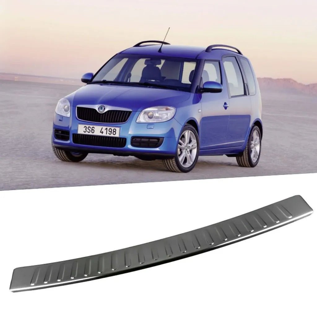 Fits Skoda Roomstar 2006-2010 Chrome Rear Bumper Protector Scratch Guard - Luxell Europe
