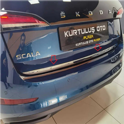Fits Skoda Scala 2019-2021 Chrome Tailgate Boot Lid Trim Strip Streamer 1 Pcs - Luxell Europe