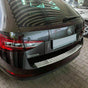 Fits Skoda Superb Estate 2015-2018 Chrome Rear Bumper Protector Scratch Guard - Luxell Europe