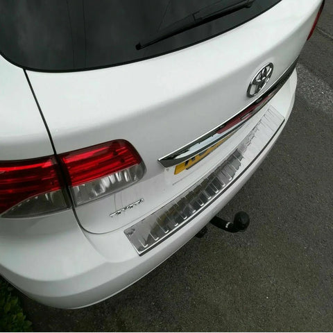 Fits Toyota Avensis Estate 2009-2015 Chrome Rear Bumper Protector Scratch Guard - Luxell Europe