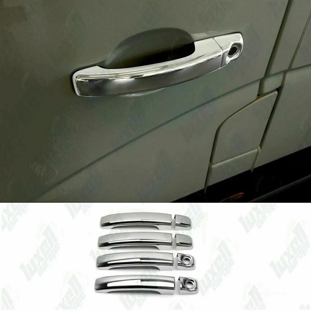 Fits Trafic Master NV300 NV400 Primastar Talento Vivaro Movano Chrome Exterior Door Handle Cover 8 Pcs 4 DOOR - Luxell Europe