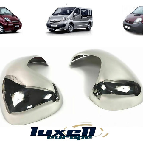 Fits Trafic / Vivaro / Primastar 2001-2014 Chrome Plated ABS Plastic Side View Wing Mirror Trim Cover 2 Pcs - Luxell Europe
