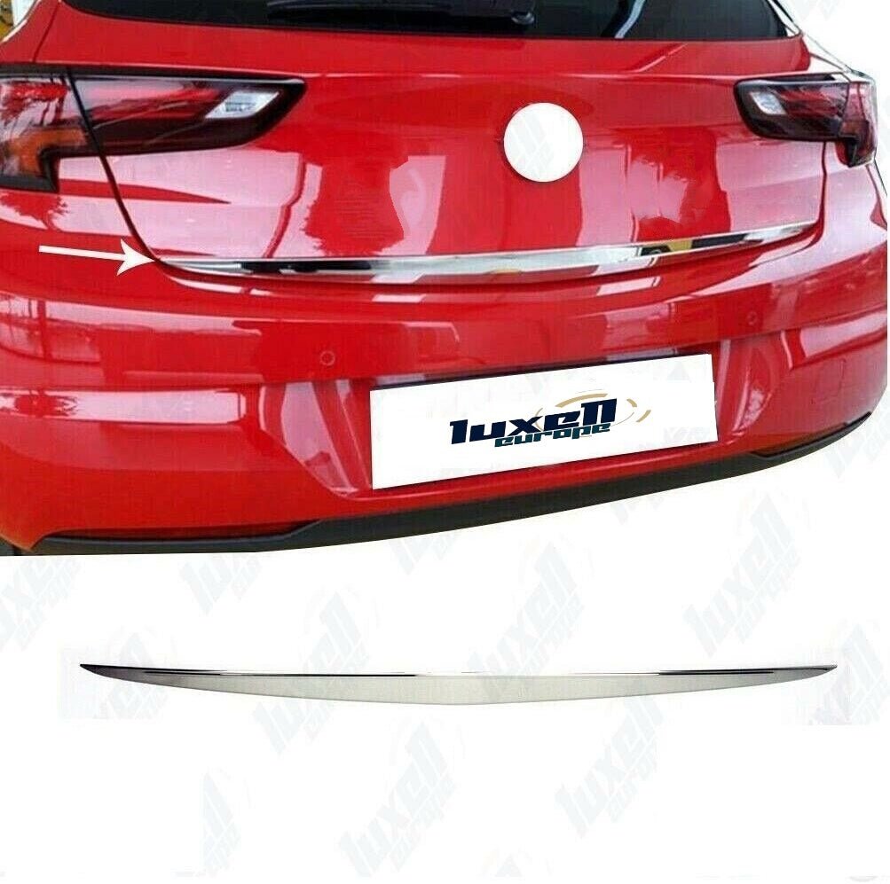 Fits Vauxhall Astra K HB 2015-2020 Chrome Tailgate Boot Lid Trim Strip Streamer 1 Pcs - Luxell Europe