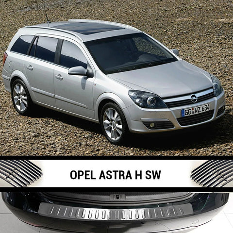Fits Vauxhall Opel Astra H MK5 ESTATE 2004-2010 Chrome Rear Bumper Protector Scratch Guard - Luxell Europe
