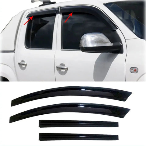 Fits VW Amarok 2010-2022 Wind Rain Deflector , Front Side Door Window Vent Visor 4 Pcs - Luxell Europe