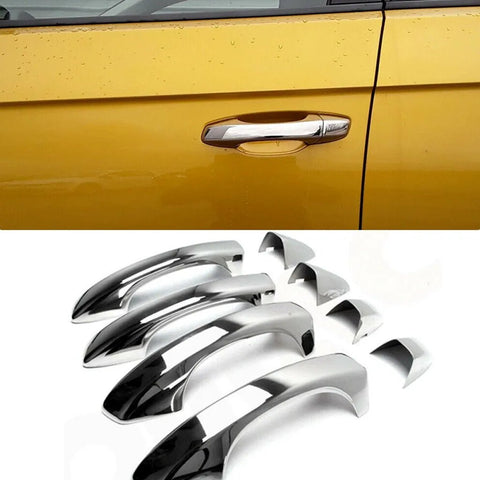 Fits VW Golf MK7 SKODA and SEAT Series Chrome Exterior Door Handle Cover 8 Pcs 4 DOOR - Luxell Europe